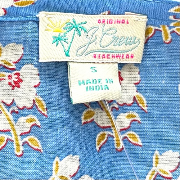 J. Crew Women’s V Neck Cover Up Dress In Classic Block Print Beachwear Size S - Picture 7 of 10